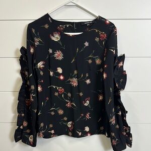 Sugarlips Black Floral Women's Top